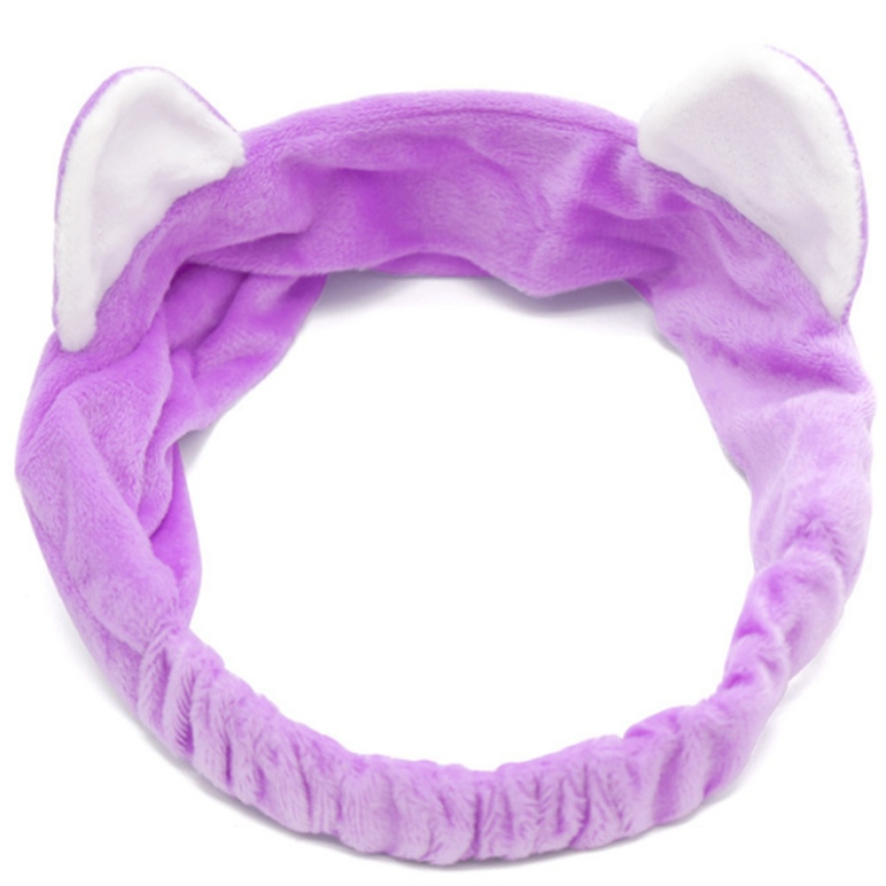 Purple (w/ Pink Ears) Cat Ear Soft Headband